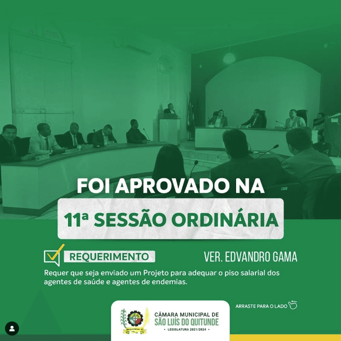 Imagem da notícia: Aprovação de Requerimento na 11º Sessão Ordinária